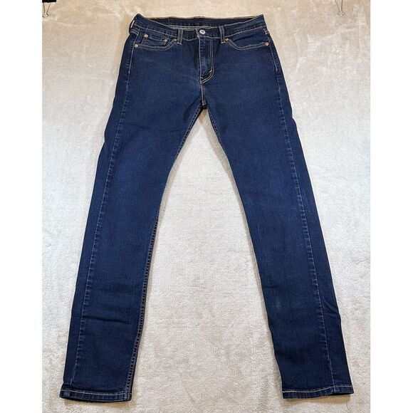 Levis Jeans Mens 30x29* Blue 510 Slim Straight American Dark Wash Stretch Denim‎ - Picture 1 of 16